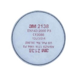 3M 2138 P3 Dust/Mist/Nuisance Level Ov/Ag Disk Filter